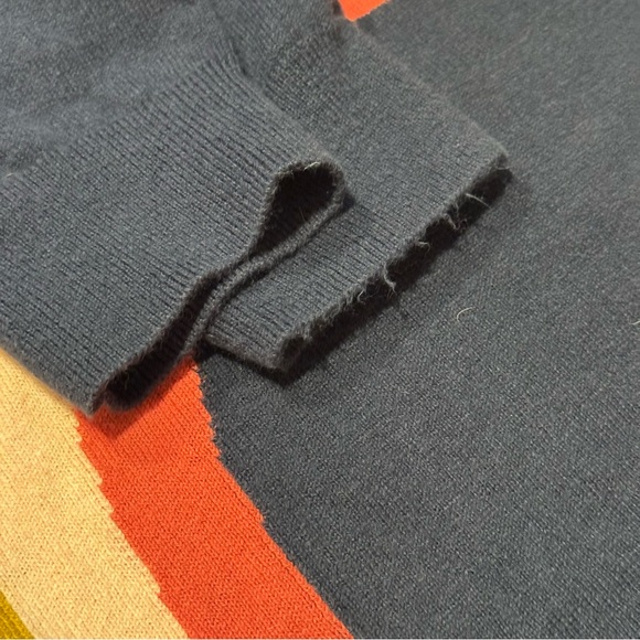 Marine Layer Womens Icon Wavy Rainbow Stripe Cotton Sweater S - Picture 11 of 12